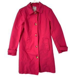 Old Navy Coat Vintage year 2005 Womens Sz S/M Cotton Spring Overcoat Rain 4077